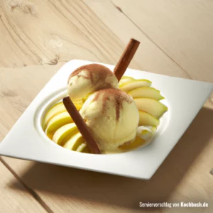 Rezept für Apfel-Zimt-Eis Bild