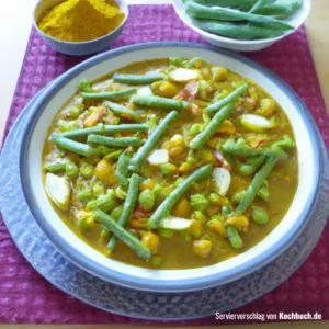 Rezept für Bohnen Kokos Curry Bild