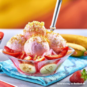 Rezept für Erdbeer Banane Eis Bild