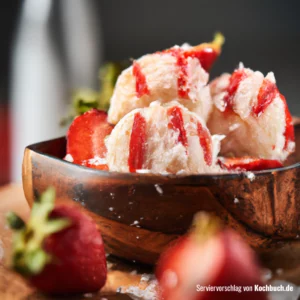 Rezept für Erdbeer-Kokos-Eis Bild