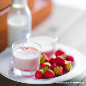 Rezept für Erdbeermilch Bild