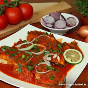 Rezept für Fischfilets in Tomatensauce Bild