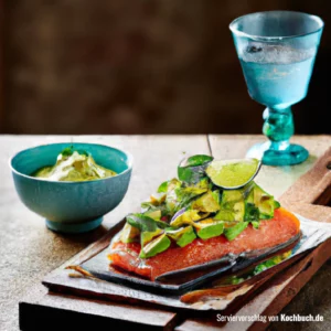Rezept für Gebackener Lachs mit Avocado Salsa Bild