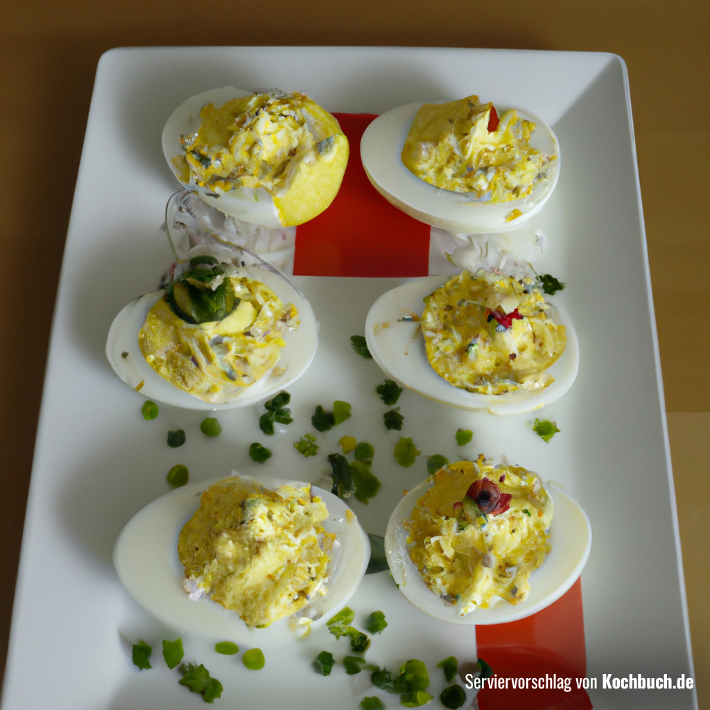 Einfaches 20 Min. gefüllte Eier nach Omas Rezept