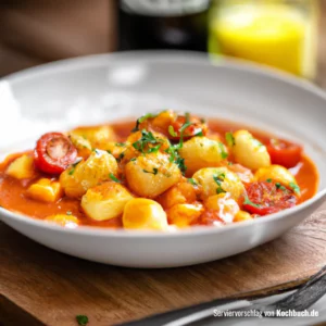 Rezept für Gemüse Gnocchi mit Tomatensauce Bild