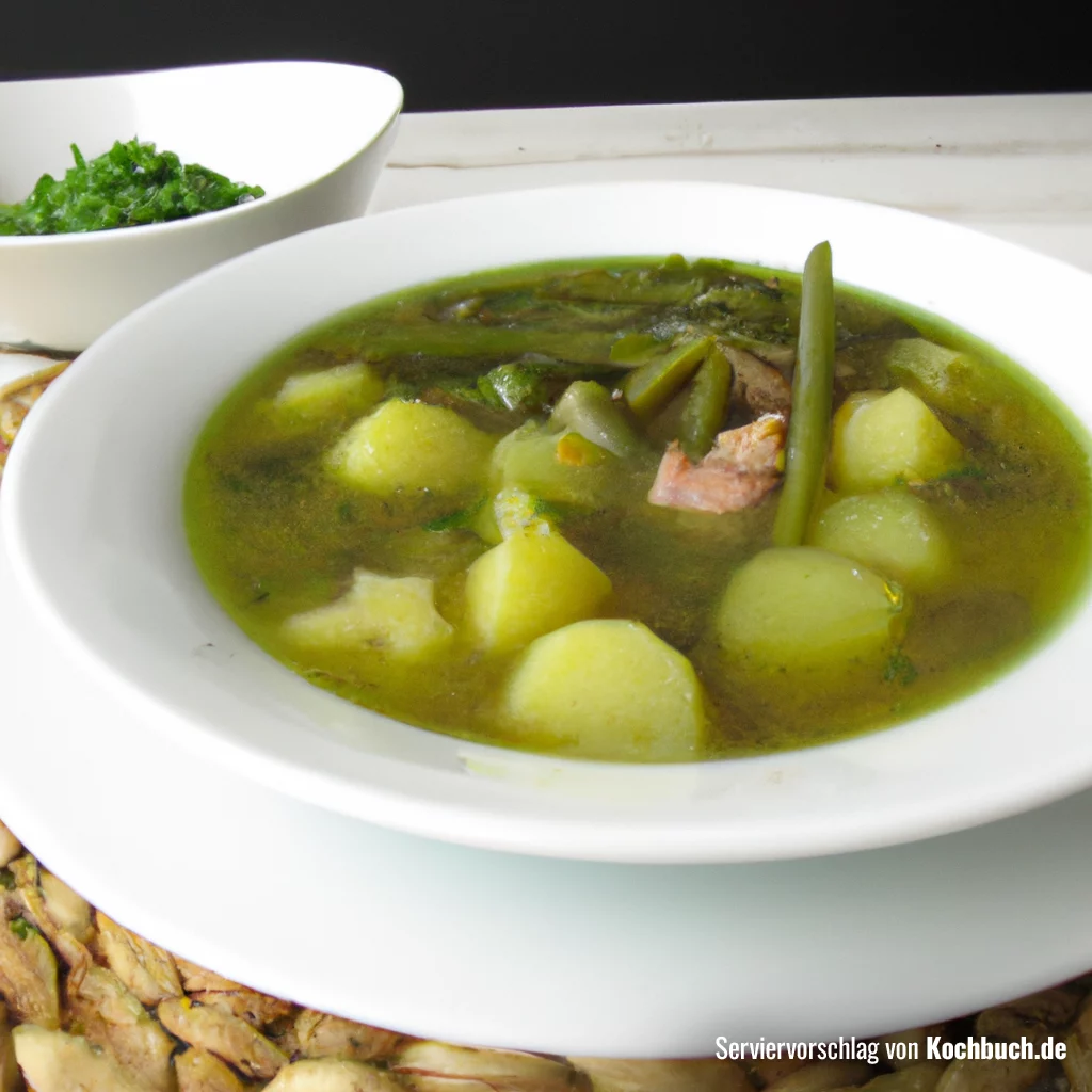 grüne bohnensuppe mit rindfleisch ddr-rezept Bild