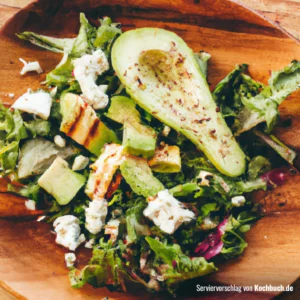 Rezept für Grüner Salat mit Avocado und Feta Bild