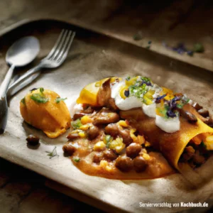Rezept für Kichererbsen Enchiladas mit Süßkartoffeln Bild