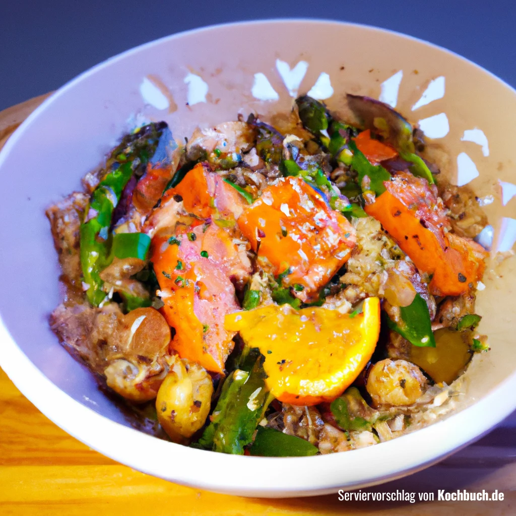 Rezept für Lachs-Bowl mit grünem Spargel und Quinoa Bild