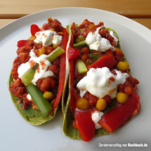 Rezept für Paprika Tacos mit Bohnen Bild