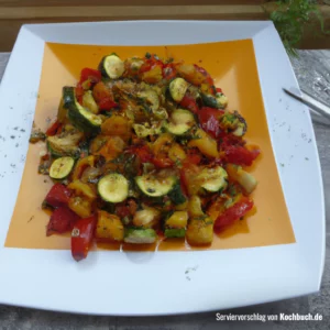 Rezept mit Paprika und Zucchini Bild