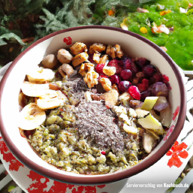 Quinoa-Bowl mit Früchten und Nüssen Bild