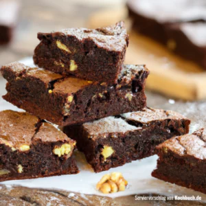 Rezept für Schokoladen Nuss Brownies Bild