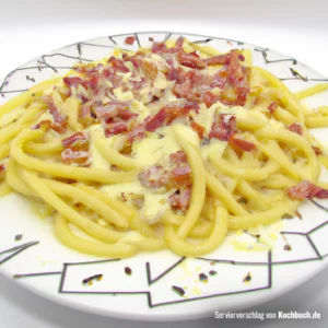 Rezept für Spaghetti Carbonara Original Bild