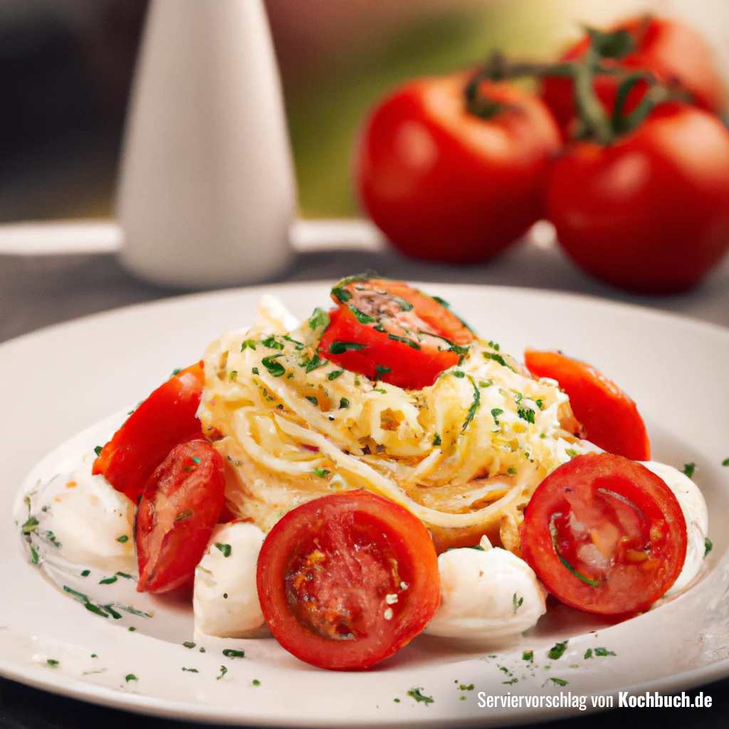 Rezept für spaghetti tomate Mozzarella Bild