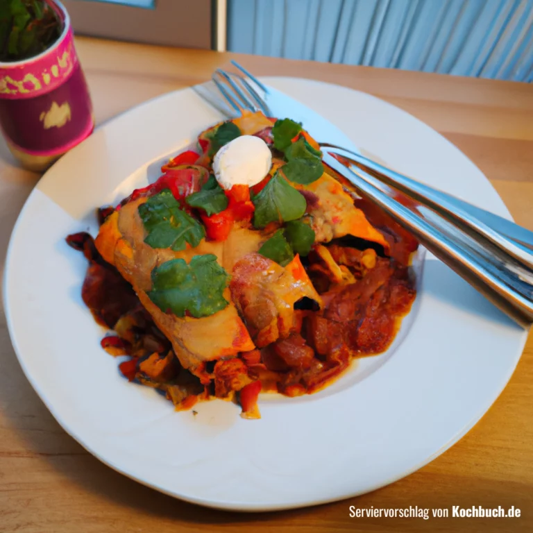 Tempeh-Enchiladas mit Tomaten und Bohnen Bild