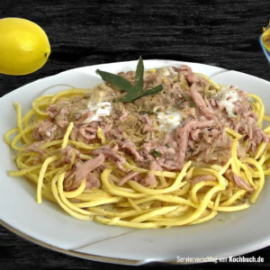 Rezept für Thunfisch-Spaghetti Bild