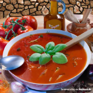 Rezept für Tomaten-Basilikum-Suppe Bild