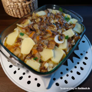 Rezept für Veganer Kartoffel Hackfleisch Auflauf Bild