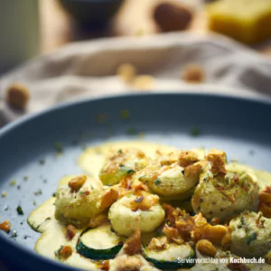 Rezept für Zucchini-Gnudi mit Cashew-Sauce Bild